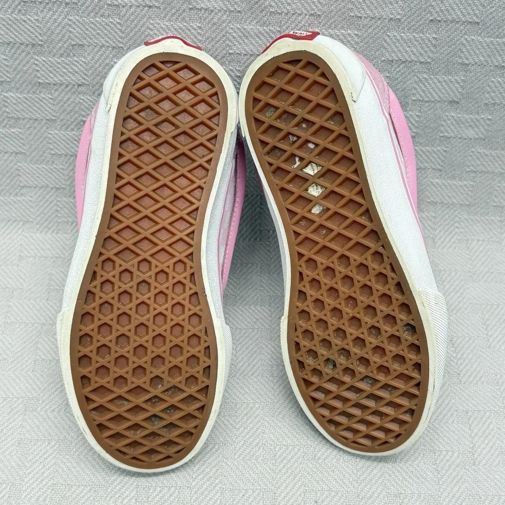 Vans Old Skool Shoes Unisex Kids Size 2.5 Pink Checkerboard Low‎ Top Sneakers